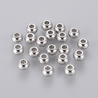 Tarnish Resistant Rondelle 304 Stainless Steel Beads X-STAS-S028-15-1