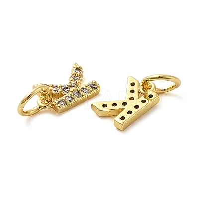 Brass Micro Pave Cubic Zirconia Pendants KK-M273-02G-K-1
