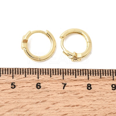 Star Brass Micro Pave Clear Cubic Zirconia Hoop Earrings for Women EJEW-G460-05G-1