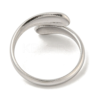 Non-Tarnish 304 Stainless Steel Plain Cuff Ring LS-RJEW-C067-01P-1