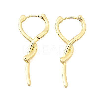 Brass Stick Hoop Earrings EJEW-Z121-12G-1