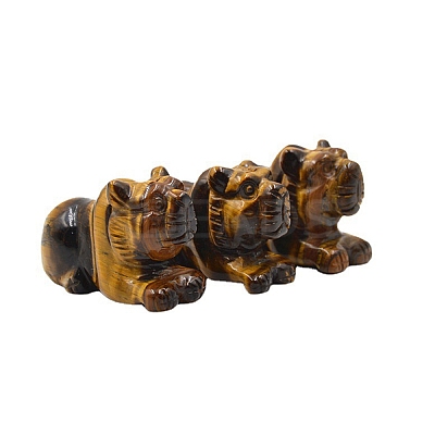 Natural Tiger Eye Carved Healing Tiger Figurines PW-WG87863-01-1