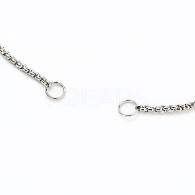 Adjustable 304 Stainless Steel Box Chain Slider Bracelet/Bolo Bracelets Making AJEW-JB00781-01-1
