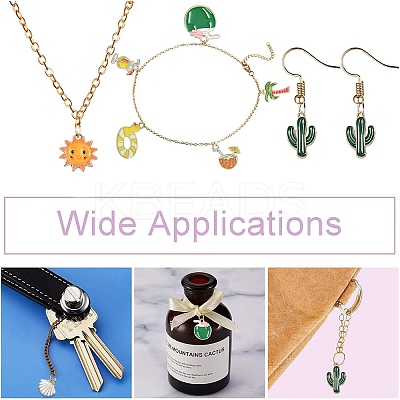 40Pcs 8 Styles Alloy Enamel Pendants ENAM-CJ0006-10-1