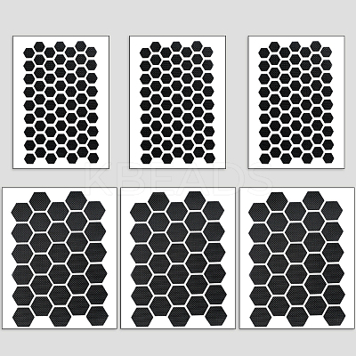 8Pcs 2 Styles PEVA Rubber Anti-Slip Hexagonal Phone Grip Tape Stickers for Phones AJEW-SP0002-64B-02-1