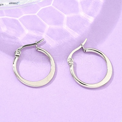 Tarnish Resistant 304 Stainless Steel Hoop Earrings EJEW-F105-23P-1