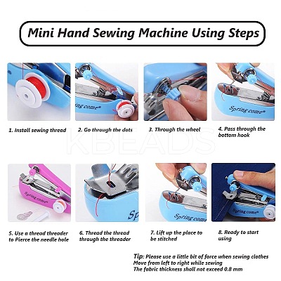 ABS Plastic Hand Sewing Machine AJEW-M220-01A-1