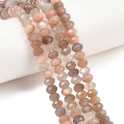 Natural Multi-Moonstone Beads Strands G-C259-A44-5x8mm-1