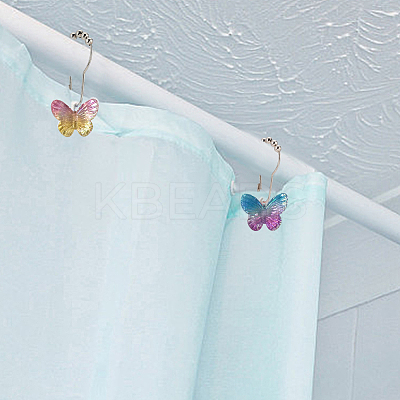 20Pcs 5 Colors Iron Shower Curtain Rings for Bathroom HJEW-OC0001-22-1