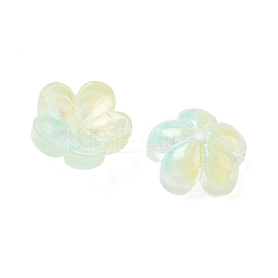 Dyed & Heated Glass Bead Caps GLAA-C042-01D-1