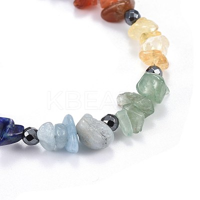 Natural & Synthetic Mixed Stone Charm Bracelets X-BJEW-JB04267-1