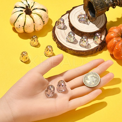 10Pcs Transparent Acrylic Bead Caps TACR-YW0003-23A-1