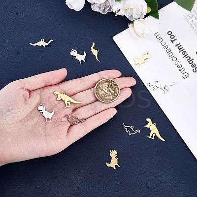 16Pcs 8 Style 201 & 304 Stainless Steel Pendants STAS-SZ0002-64-1