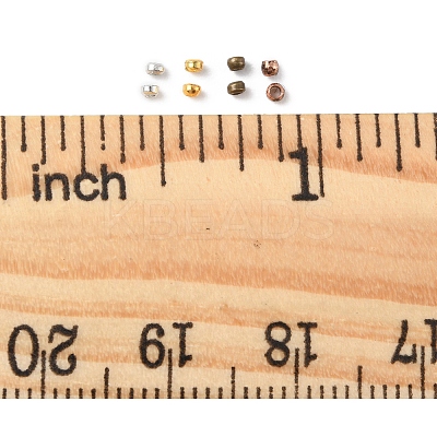 2200Pcs 4 Style Brass Crimp Beads KK-FS0001-19-1