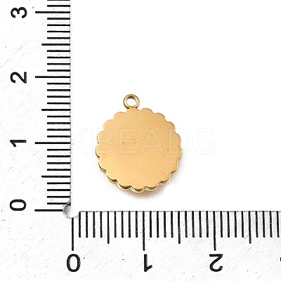 304 Stainless Steel Pendants STAS-R159-34G-1