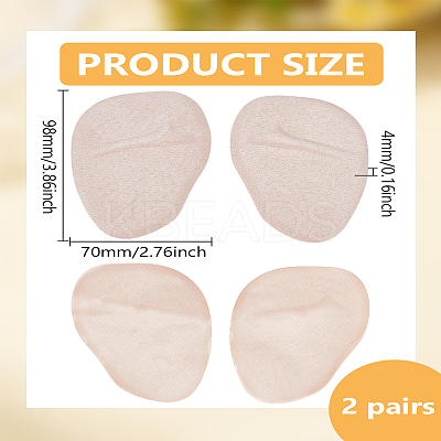 2 Pairs Silicone Forefoot Insole Pads FIND-LP0008-55-1