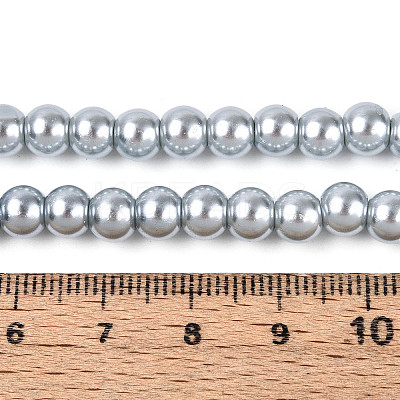 Baking Paint Pearlized Glass Pearl Round Bead Strands HY-Q003-6mm-62-A-1