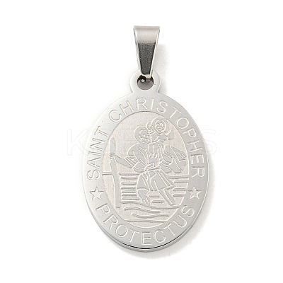 Non-Tarnish 304 Stainless Steel Pendants STAS-C102-09A-P-1