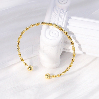 Twisted Brass Cuff Bangles YN8277-1