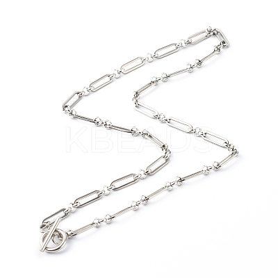 Tarnish Resistant 304 Stainless Steel Figaro Chain Necklace NJEW-JN03567-02-1