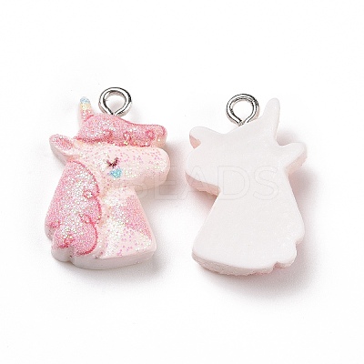 Opaque Resin Pendants X-RESI-J023-14A-1