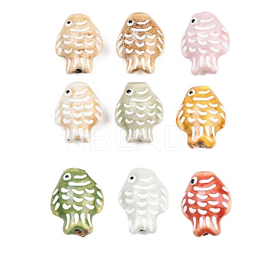 Handmade Porcelain Beads PORC-K010-08-M-1