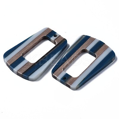 Resin & Walnut Wood Pendants RESI-N025-013A-C01-1