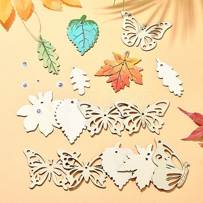 DIY Spring and Summer Theme Wood Pendants Decoration Making Kit DIY-CJ0002-62-1