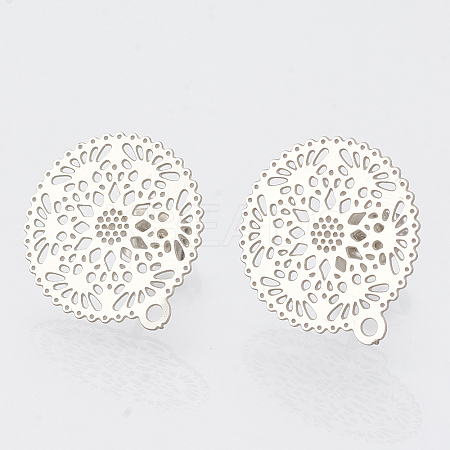 Non-Tarnish 304 Stainless Steel Stud Earring Findings X-STAS-S079-31B-1