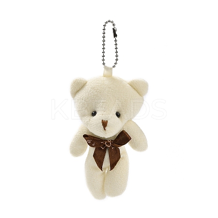 PP Cotton Mini Animal Plush Toys Bear Pendant Decoration LS-HJEW-C002-03C-1