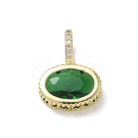Brass Pave Cubic Zirconia Pendants CU-CBA6980-07G-G-1