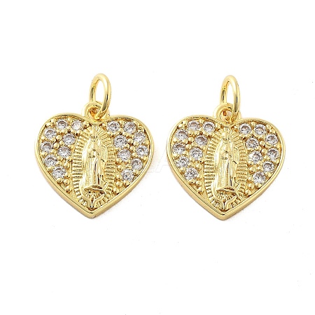Brass Micro Pave Cubic Zirconia Pendants KK-C092-24N-G-1