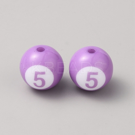 Opaque Acrylic Beads OACR-TAC0013-03G-1