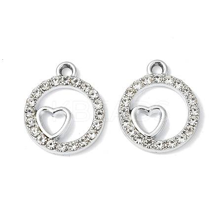 Alloy Crystal Rhinestone Pendants ALRI-T012-01B-P-1