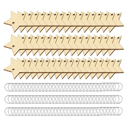 50Pcs Undyed Wood Connector Charms WOOD-FS0001-12B-1