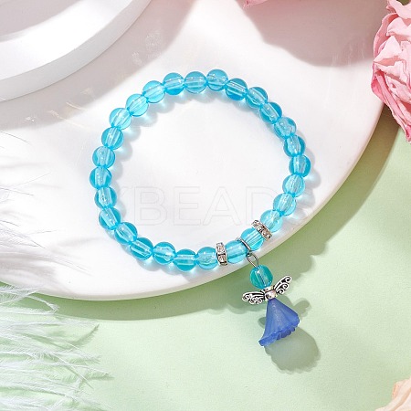 Transparent Plastic Beaded Stretch Bracelets for Children BJEW-JB11507-02-1