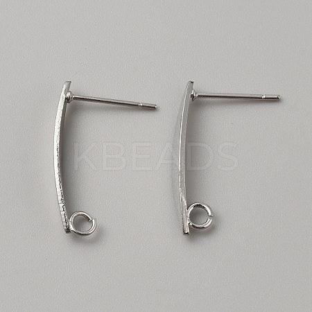 Brass Stud Earring Findings FIND-WH0110-705-1