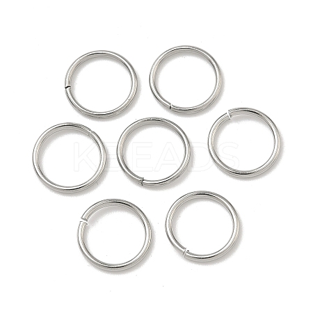 Tarnish Resistant 304 Stainless Steel Open Jump Rings X-STAS-J013-10x1mm-01-1