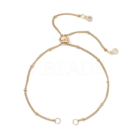 304 Stainless Steel Satellite Chain Slider Bracelet Making AJEW-JB01554-02-1