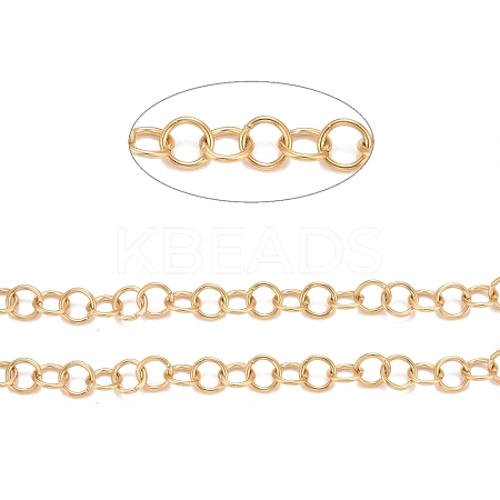 PVD Vacuum Plating 304 Stainless Steel Rolo Chains CHS-F011-08D-G-1