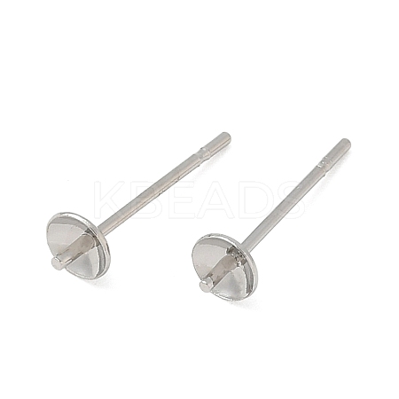 Brass Stud Earring Findings KK-A300-29A-P-1