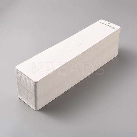 6-Slot Paper Hair Clips Display Cards CDIS-WH0021-030-1