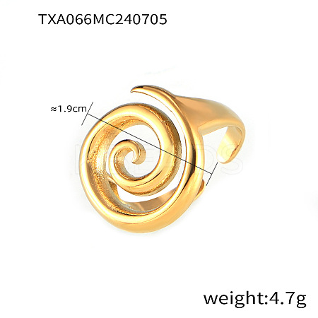 Vortex 304 Stainless Steel Adjustable Cuff Open Rings FS-WG9AF07-02-1