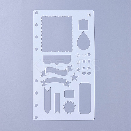 Plastic Drawing Painting Stencils Templates LS-DIY-WH0143-18K-1