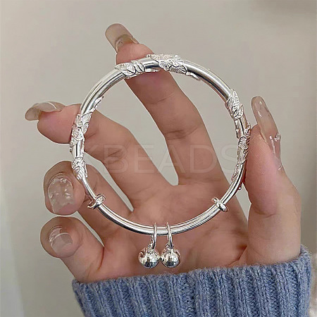 Simple Style Adjustable Brass Charm Bangles for Women FS-WG003F2-06-1