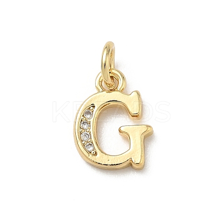 Brass Micro Pave Cubic Zirconia Charms LS-KK-I382-03G-G-1