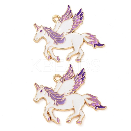 Rack Plating Alloy Enamel Pendants FIND-Q099-05B-G-1