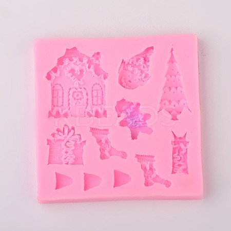 Christmas Theme DIY Food Grade Silicone Molds LS-AJEW-L054-55-1