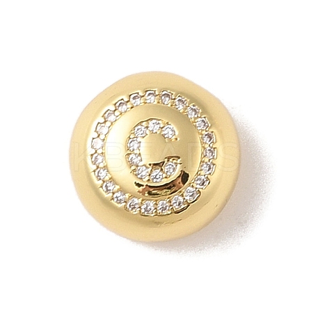 Rack Plating Brass & Cubic Zirconia Pendants KK-Z047-07G-C-RS-1