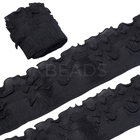 2 Yards Pleated Chiffon Lace Trim OCOR-GF0001-87B-1